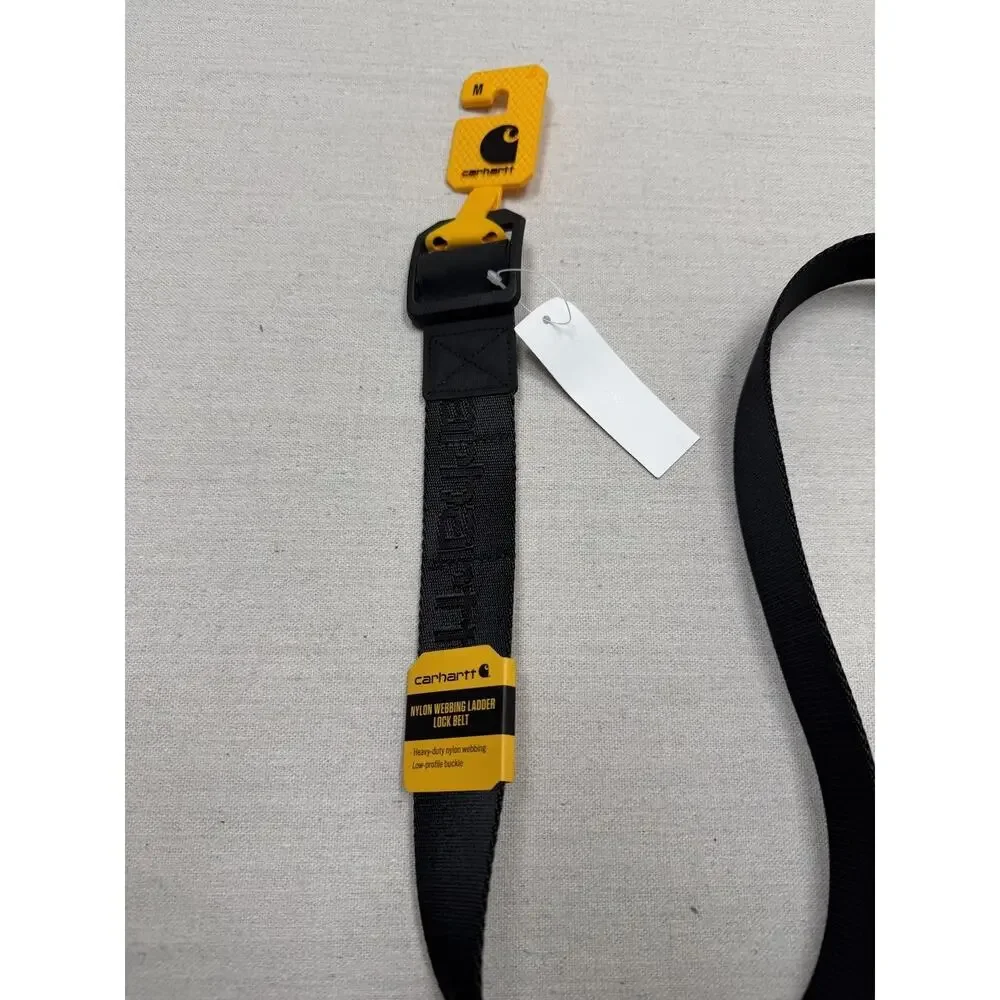 NEW Carhartt Nylon Webbing Ladder Lock Belt – Black Size M Heavy Duty